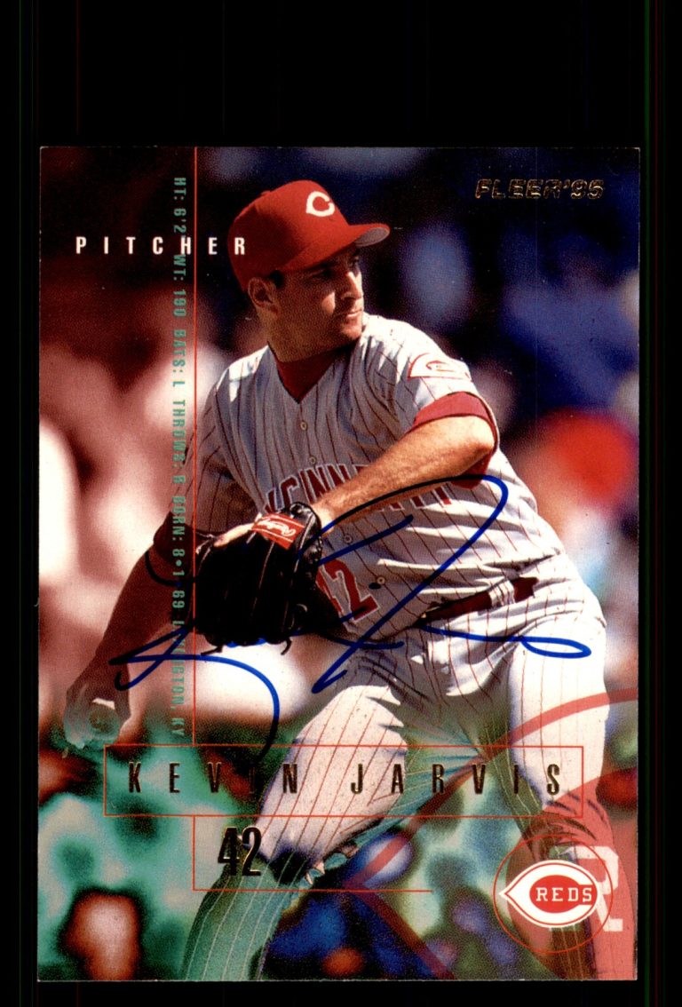 Signed Baseball Card Auto Kevin Jarvis 1995 Fleer #438 Cincinnati Reds