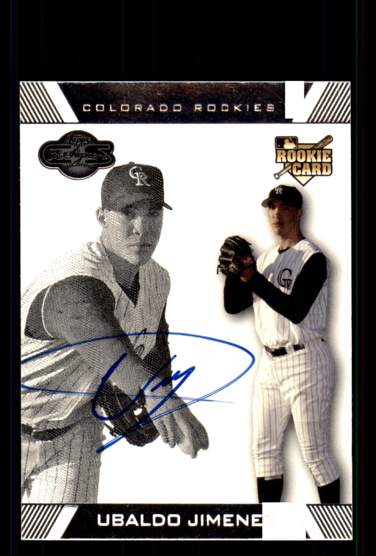 Signed Baseball Card Auto Ubaldo Jimenez 2007 Topps Co-Signers #99 Rockies