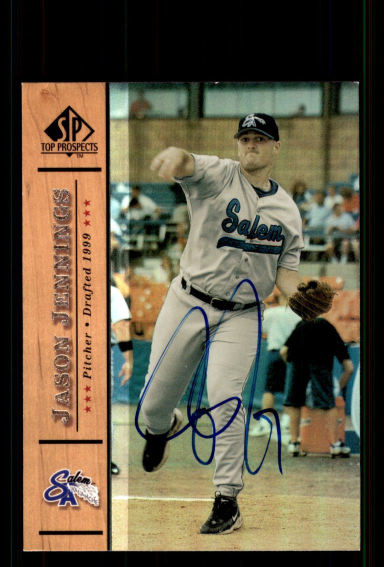 Signed Baseball Card Auto Jason Jennings 2001 SP Top Prospects #87 Avalanche