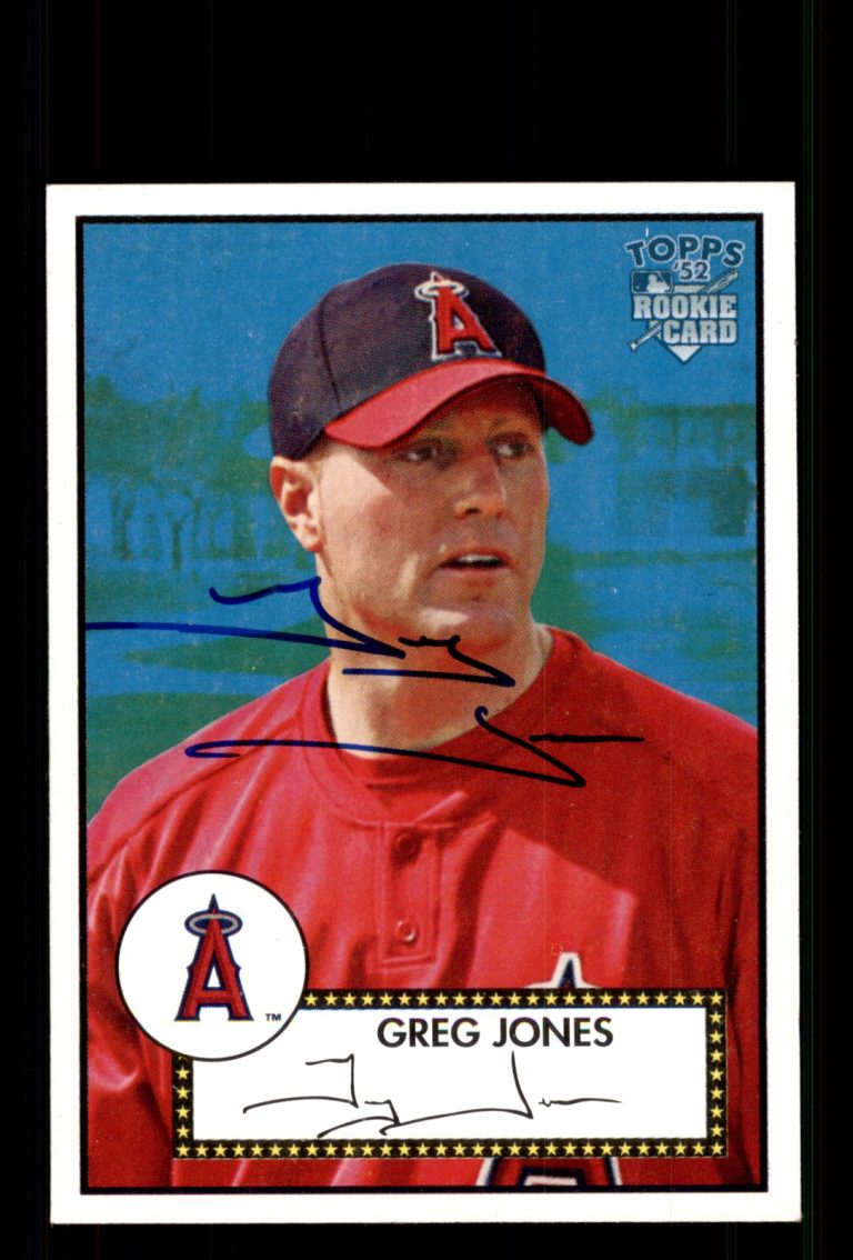 Signed Baseball Card Auto Greg Jones 2006 Topps '52 Rookies #259 Angels
