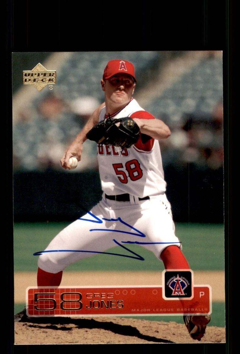 Signed Baseball Card Auto Greg Jones 2004 Upper Deck #548 Angels