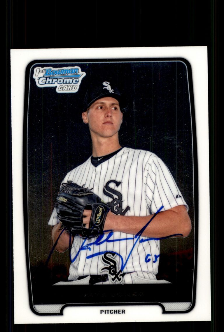 Signed Baseball Card Auto Nate Jones 2012 Bowman Chrome #BCP202