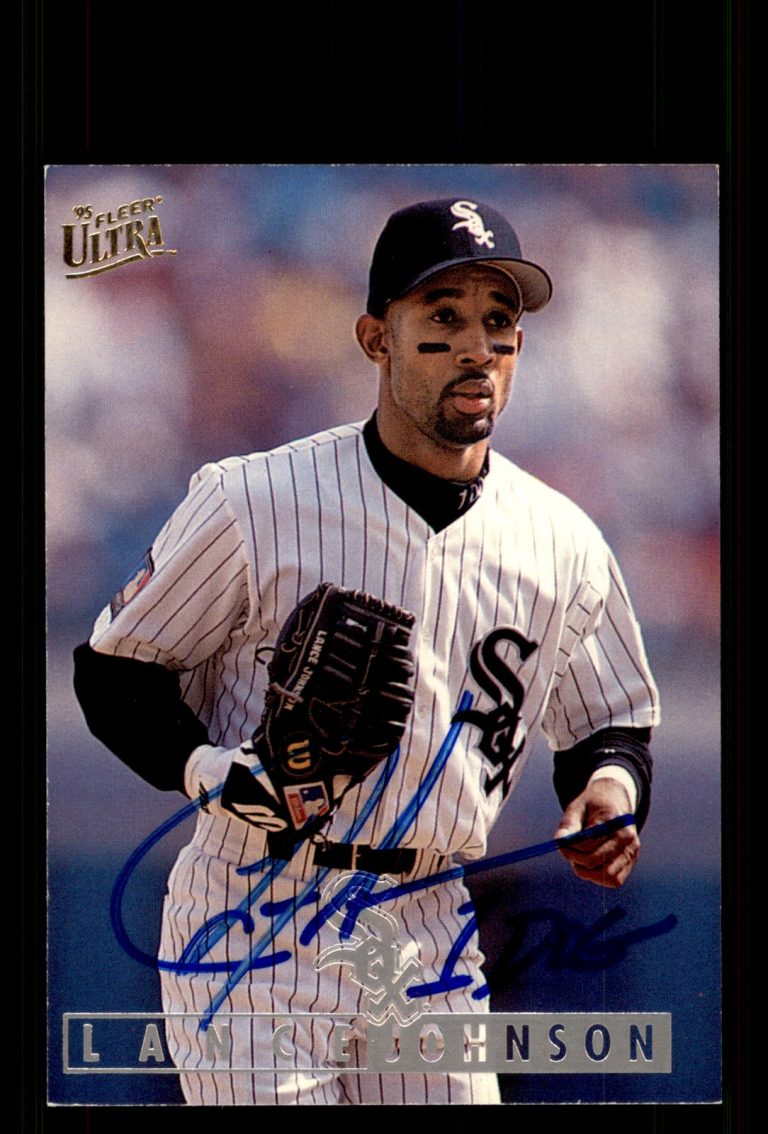 Signed Baseball Card Auto Lance Johnson 1995 Ultra #30 Chicago White Sox