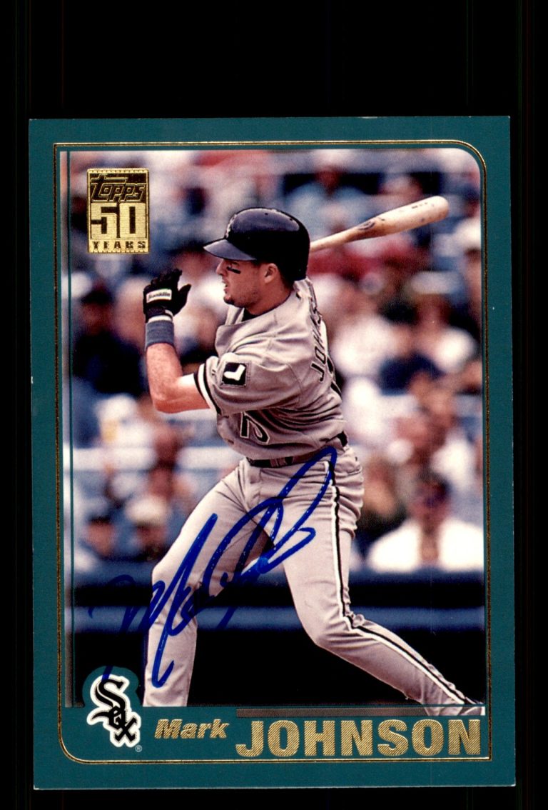 Signed Baseball Card Auto Mark Johnson 2001 Topps #130 Chicago White Sox