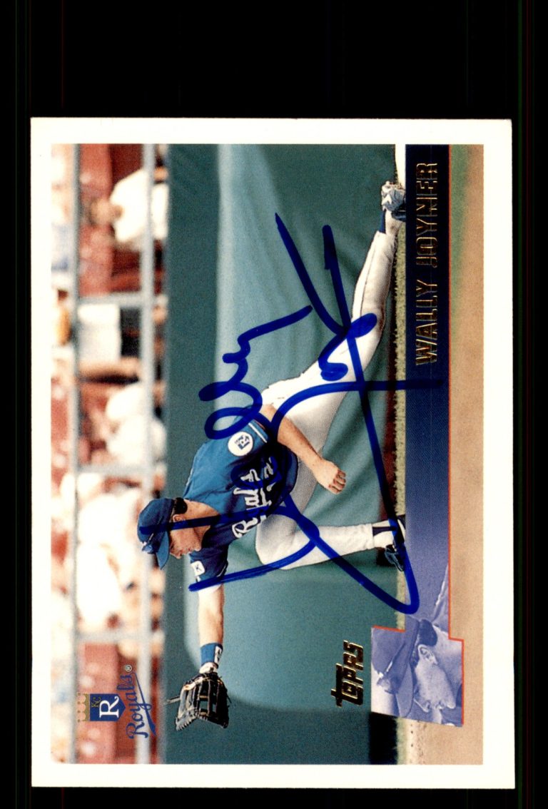 Signed Baseball Card Auto Wally Joyner 1996 Topps #386 Kansas City Royals