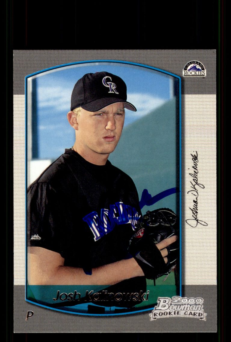 Signed Baseball Card Auto Josh Kalinowski 2000 Bowman #256 Colorado Rockies