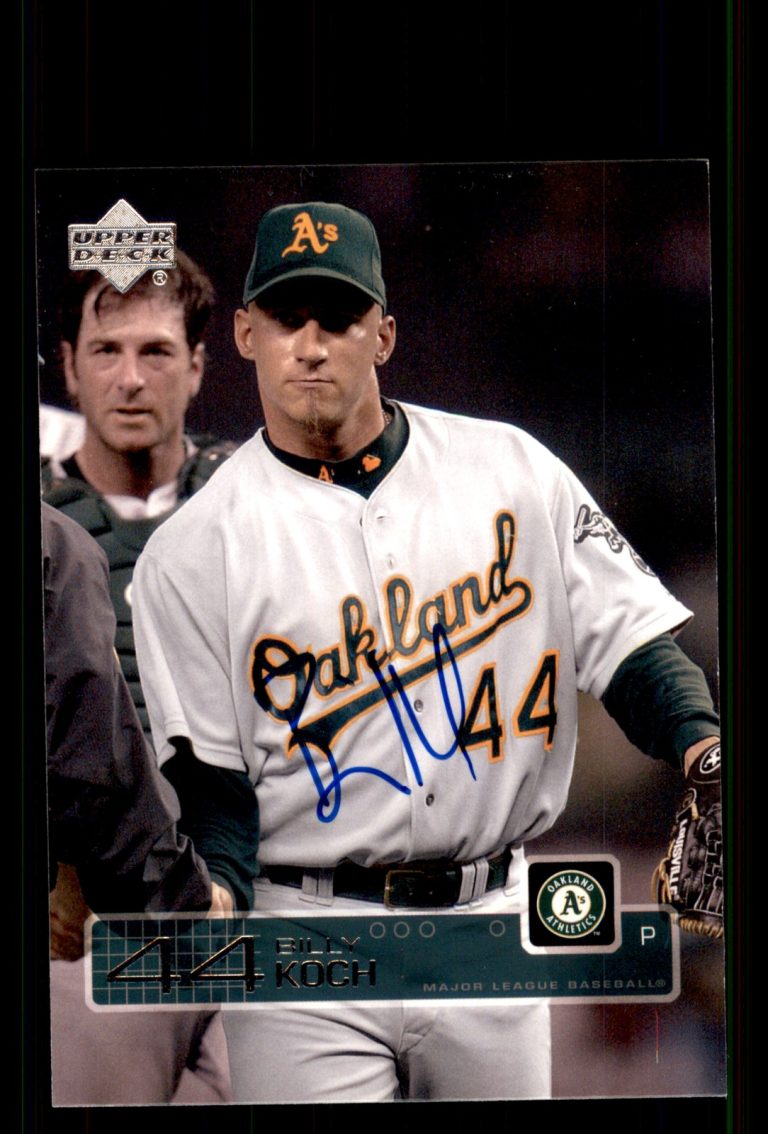 Signed Baseball Card Auto Billy Koch 2003 Upper Deck #45 Oakland Athletics