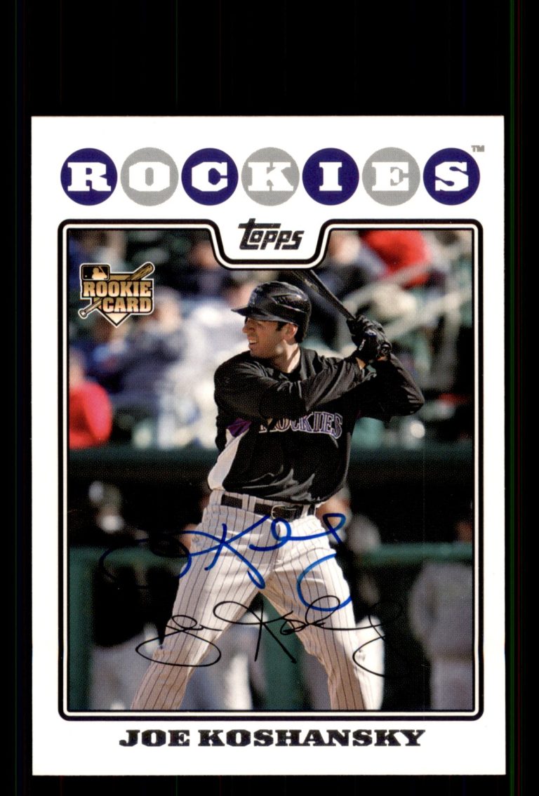Signed Baseball Card Auto Joe Koshansky 2008 Topps #236 Colorado Rockies