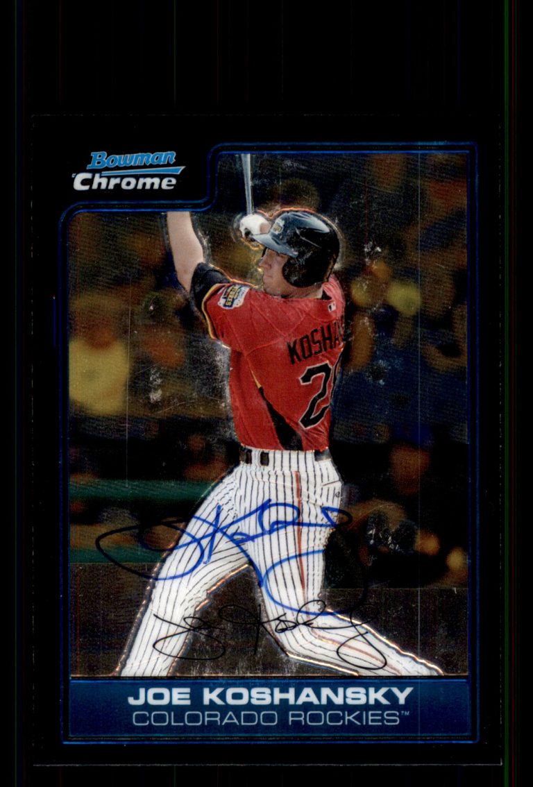 Signed Baseball Card Auto Joe Koshansky 2006 Bowman Chrome #FG25 Rockies