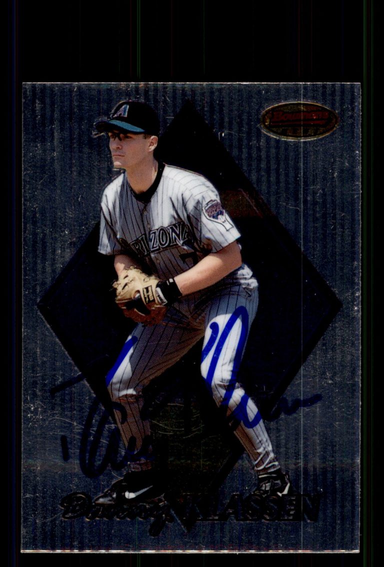 Signed Baseball Card Auto Danny Klassen 1999 Bowman's Best #133 Arizona