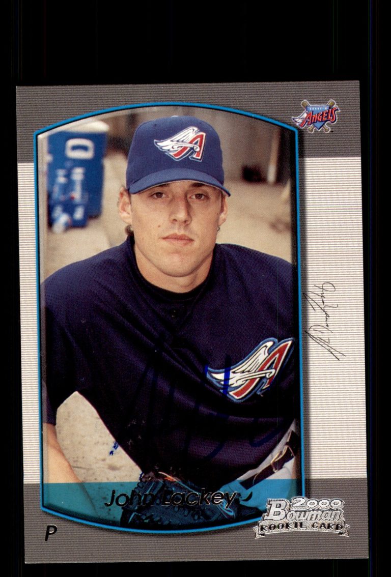 Signed Baseball Card Auto John Lackey 2000 Bowman #80 Angels
