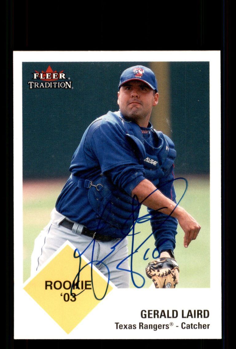 Signed Baseball Card Auto Gerald Laird 2003 Fleer Tradition Update #U302 Rangers