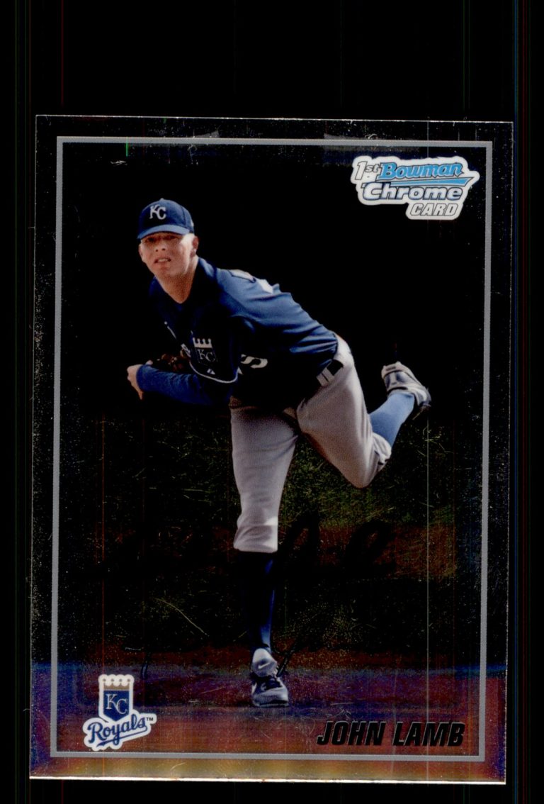 Signed Baseball Card Auto John Lamb 2010 Bowman Chrome #BCP57 Royals