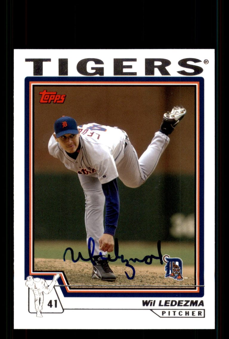 Signed Baseball Card Auto Wil Ledezma 2004 Topps #612 Detroit Tigers