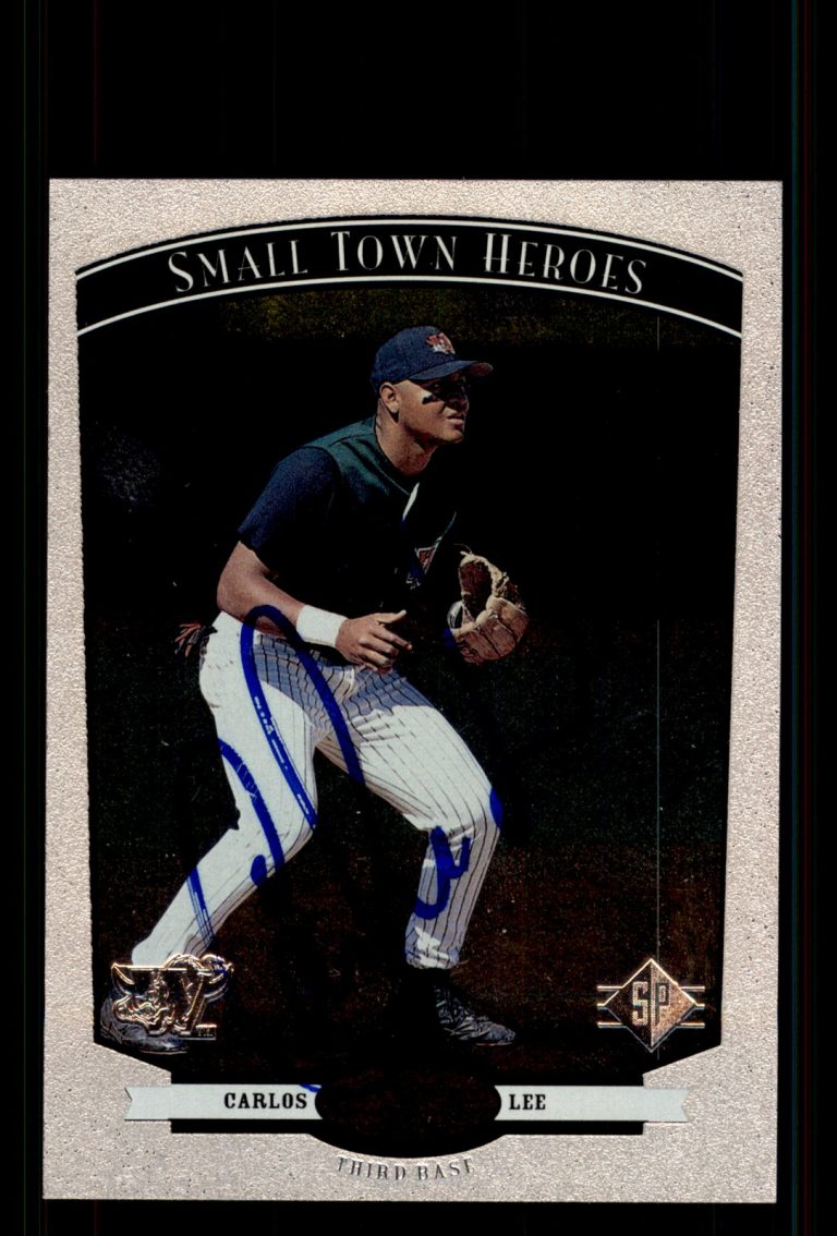Signed Baseball Card Auto Carlos Lee 1998 SP Top Prospects #H7 Warthogs