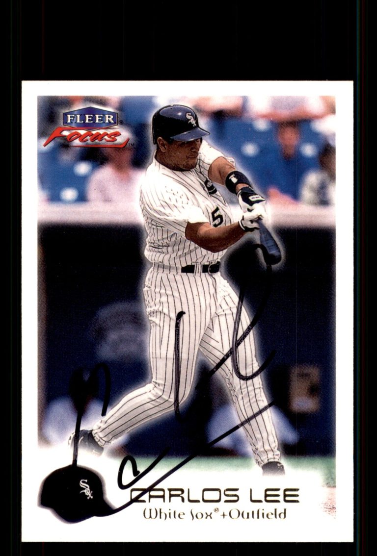 Signed Baseball Card Auto Carlos Lee 2000 Fleer Focus #98 Chicago White Sox