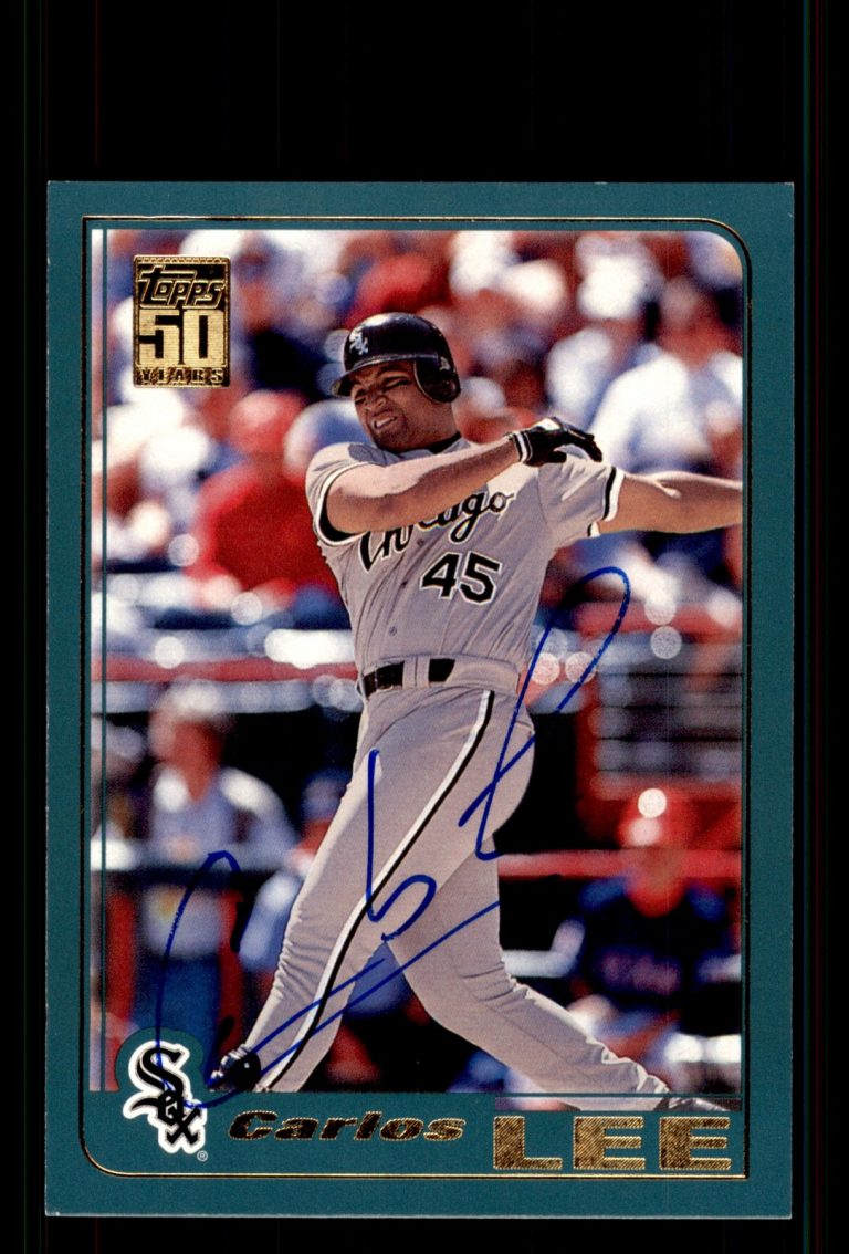 Signed Baseball Card Auto Carlos Lee 2001 Topps #64 Chicago White Sox