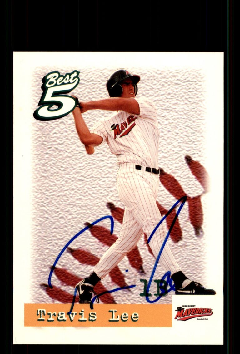 Signed Baseball Card Auto Travis Lee 1997 Best #3 High Desert Mavericks