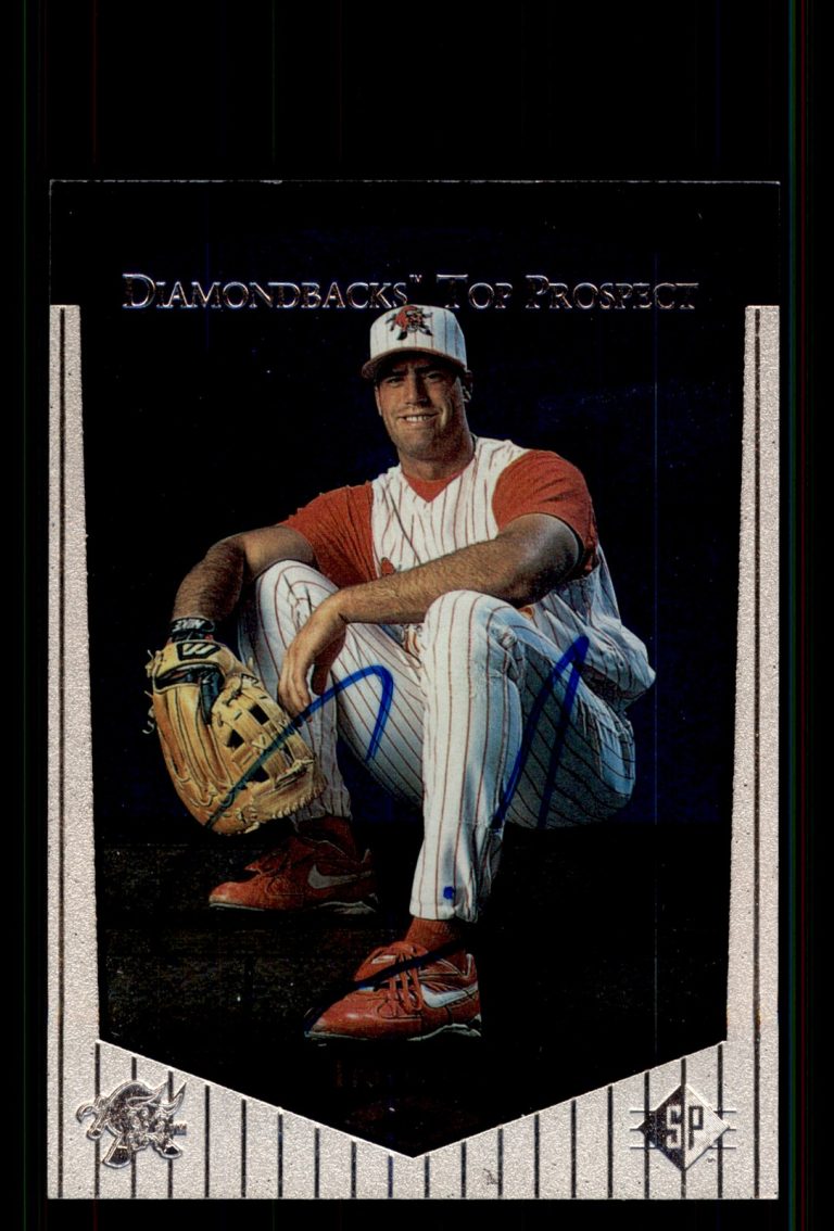 Signed Baseball Card Auto Travis Lee 1998 SP Top Prospects #15 Tucson Toros