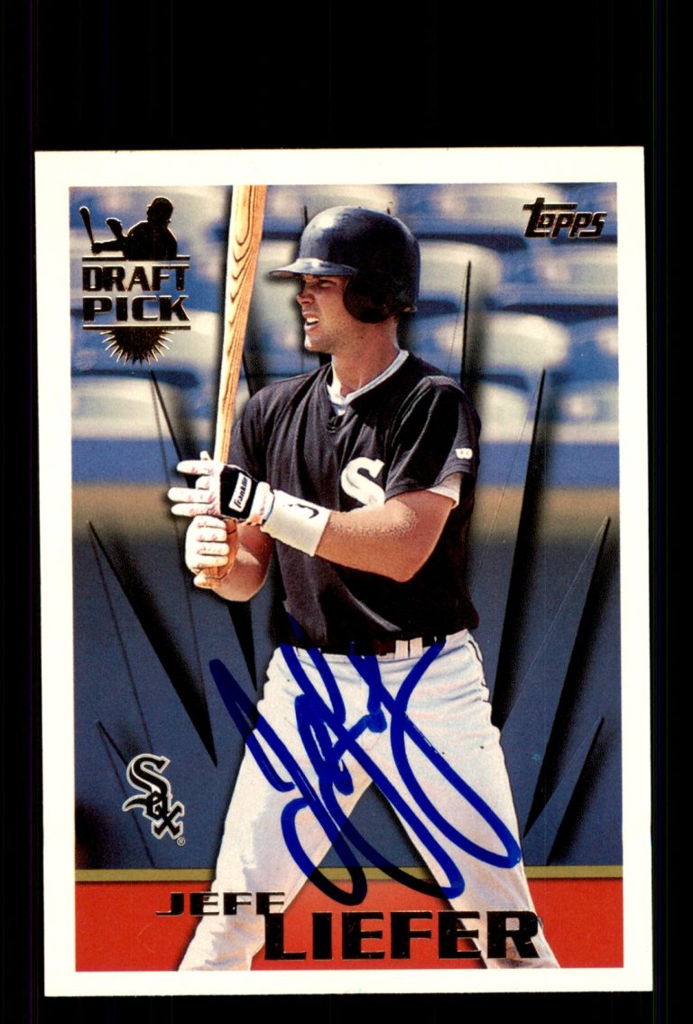 Signed Baseball Card Auto Jeff Liefer 1996 Topps #243 Chicago White Sox