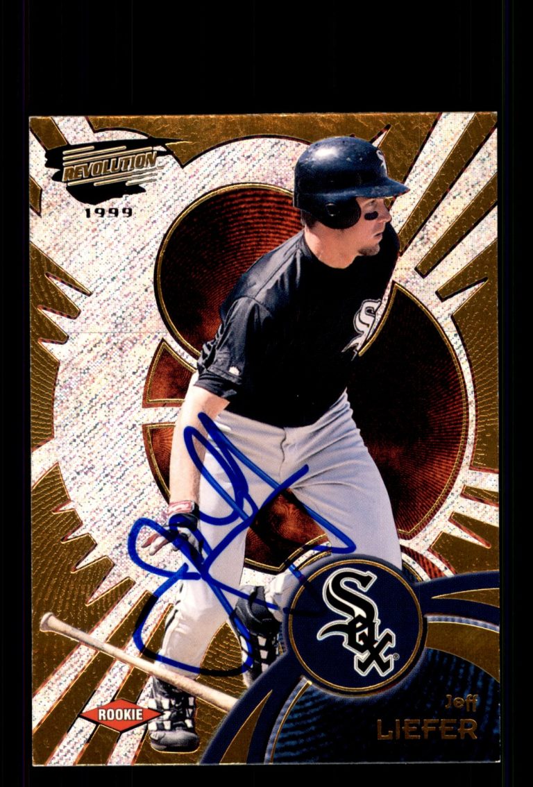 Signed Baseball Card Auto Jeff Liefer 1999 Pacific Revolution #34 White Sox