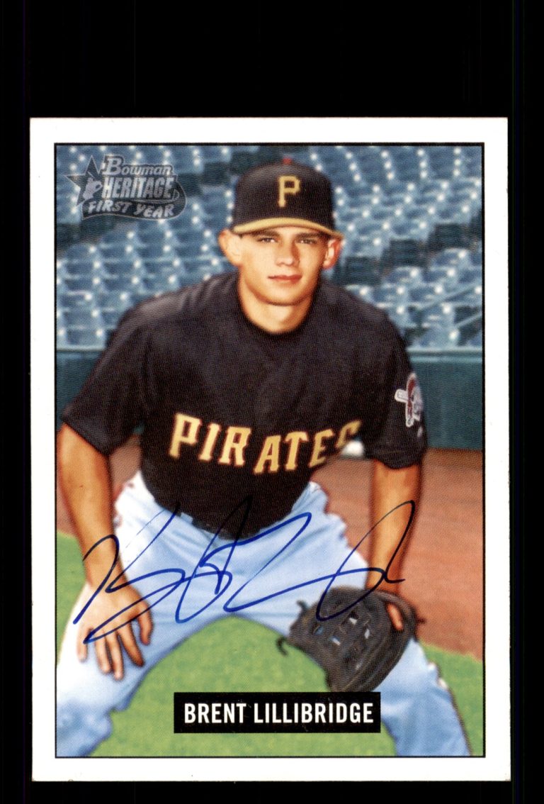 Signed Baseball Card Auto Brent Lillibridge 2005 Bowman Heritage #291 Pirates