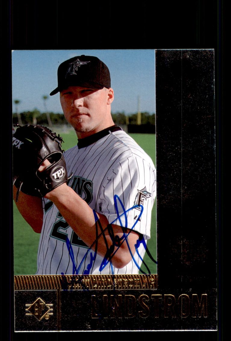 Signed Baseball Card Auto Matt Lindstrom 2007 SP Rookie Edition #123 Marlins