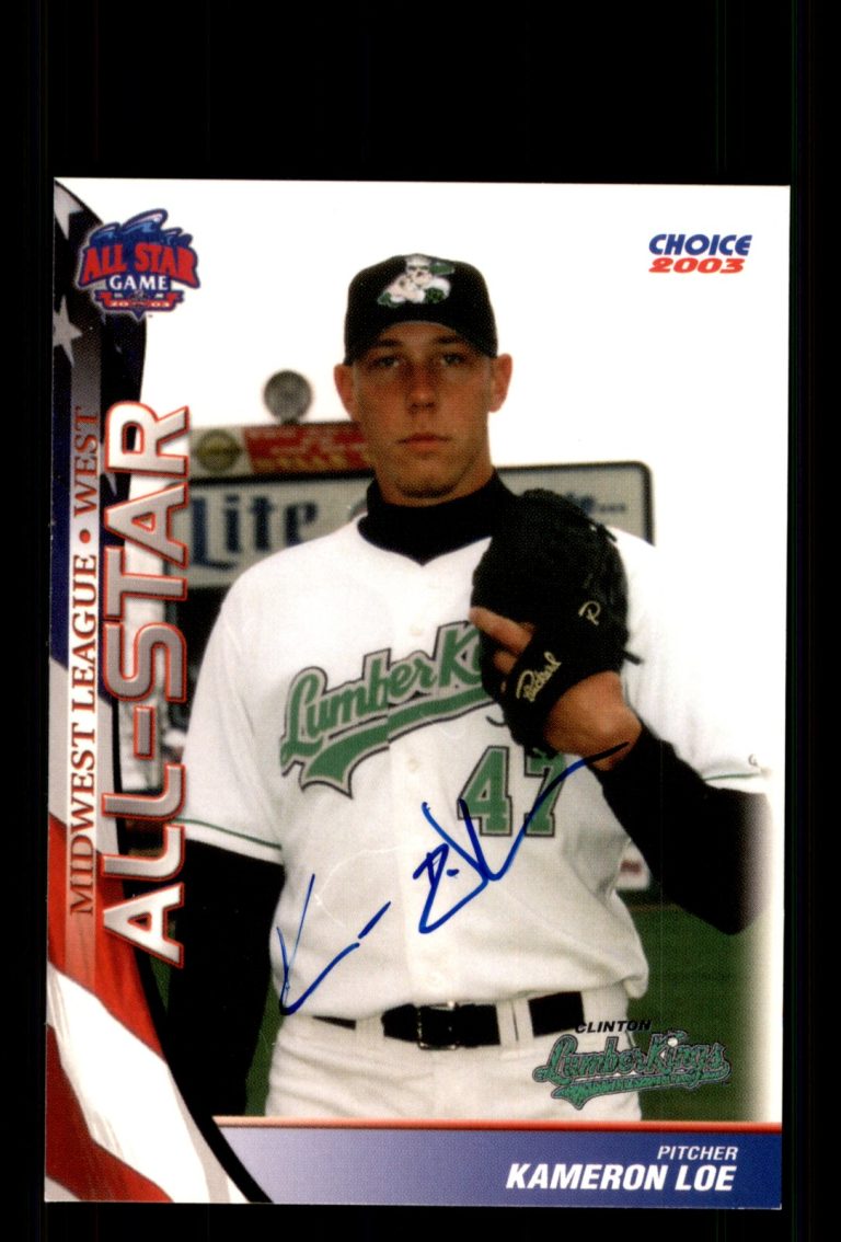 Signed Baseball Card Auto Kameron Loe 2003 Choice Midwest League All-Stars #39