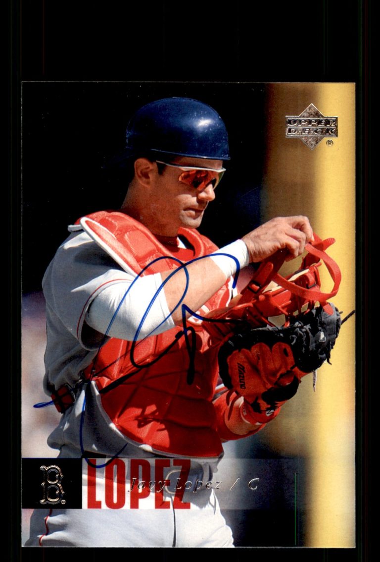 Signed Baseball Card Auto Javy Lopez 2006 Upper Deck #1026 Boston Red Sox
