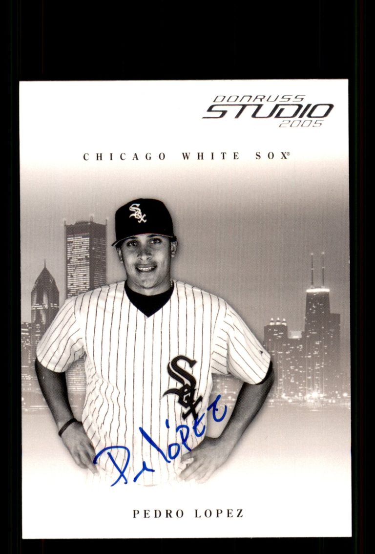 Signed Baseball Card Auto Pedro Lopez 2005 Donruss Studio #74 Chicago White Sox
