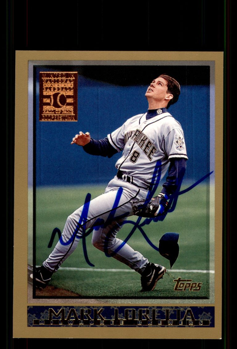 Signed Baseball Card Auto Mark Loretta 1998 Topps #225 Minted in Cooperstown