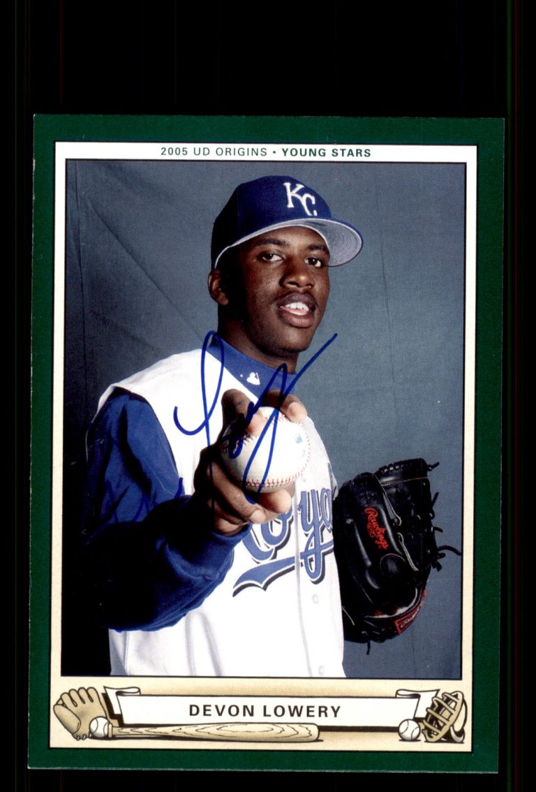 Signed Baseball Card Auto Devon Lowery 2005 UD Origins #221 Kansas City Royals