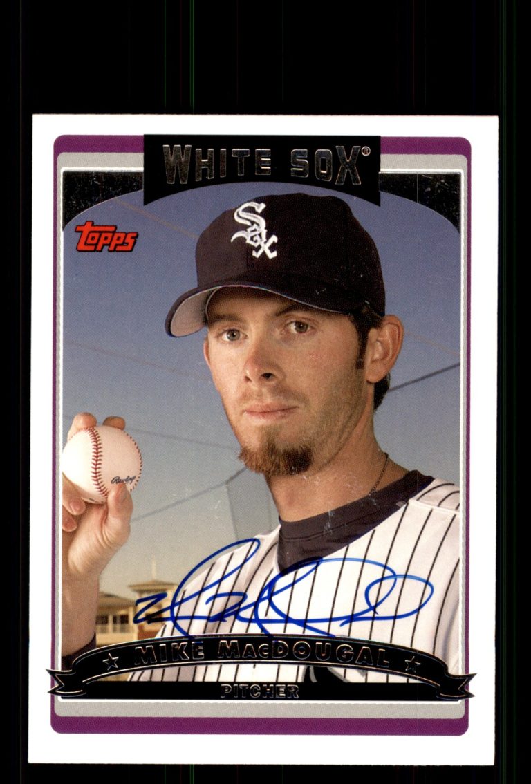 Signed Baseball Card Auto Mike MacDougal 2006 Topps Updates #UH132 White Sox