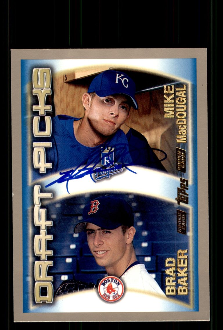 Signed Baseball Card Auto Mike MacDougal 2000 Topps #455 Royals