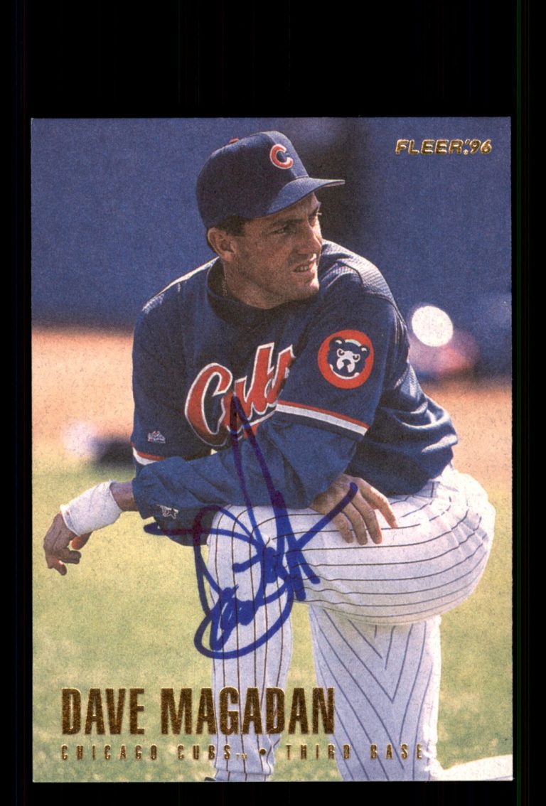 Signed Baseball Card Auto Dave Magadan 1996 Fleer Update #U113 Chicago Cubs