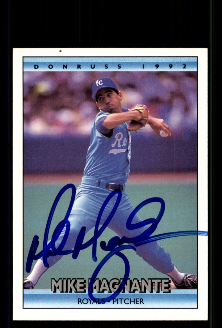 Signed Baseball Card Auto Mike Magnante 1992 Donruss #706 Kansas City Royals
