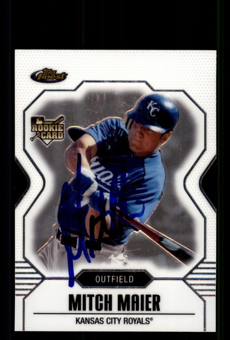 Signed Baseball Card Auto Mitch Maier 2007 Finest #149 Kansas City Royals