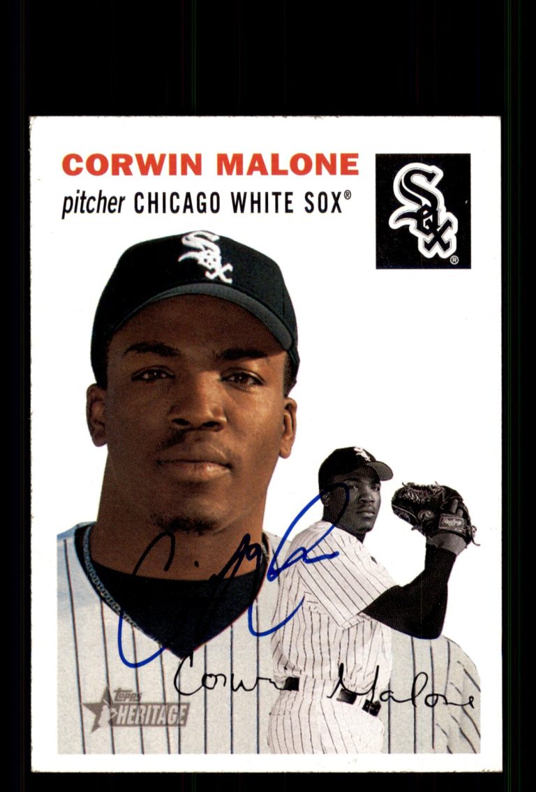 Signed Baseball Card Auto Corwin Malone 2003 Topps Heritage #326 White Sox