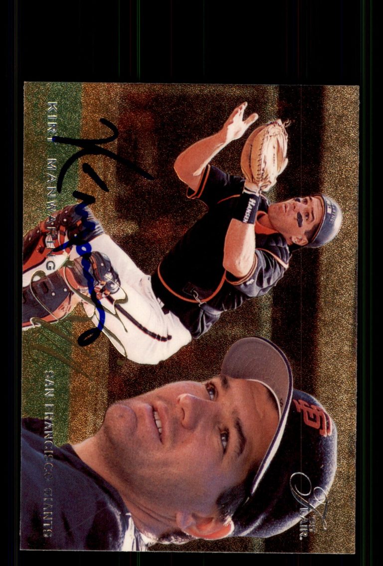 Signed Baseball Card Auto Kirt Manwaring 1995 Flair #425 San Francisco Giants