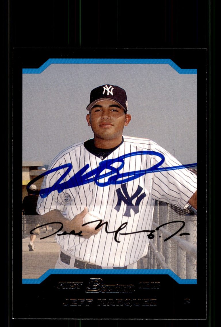 Signed Baseball Card Auto Jeff Marquez 2004 Bowman Draft #BDP108 Yankees