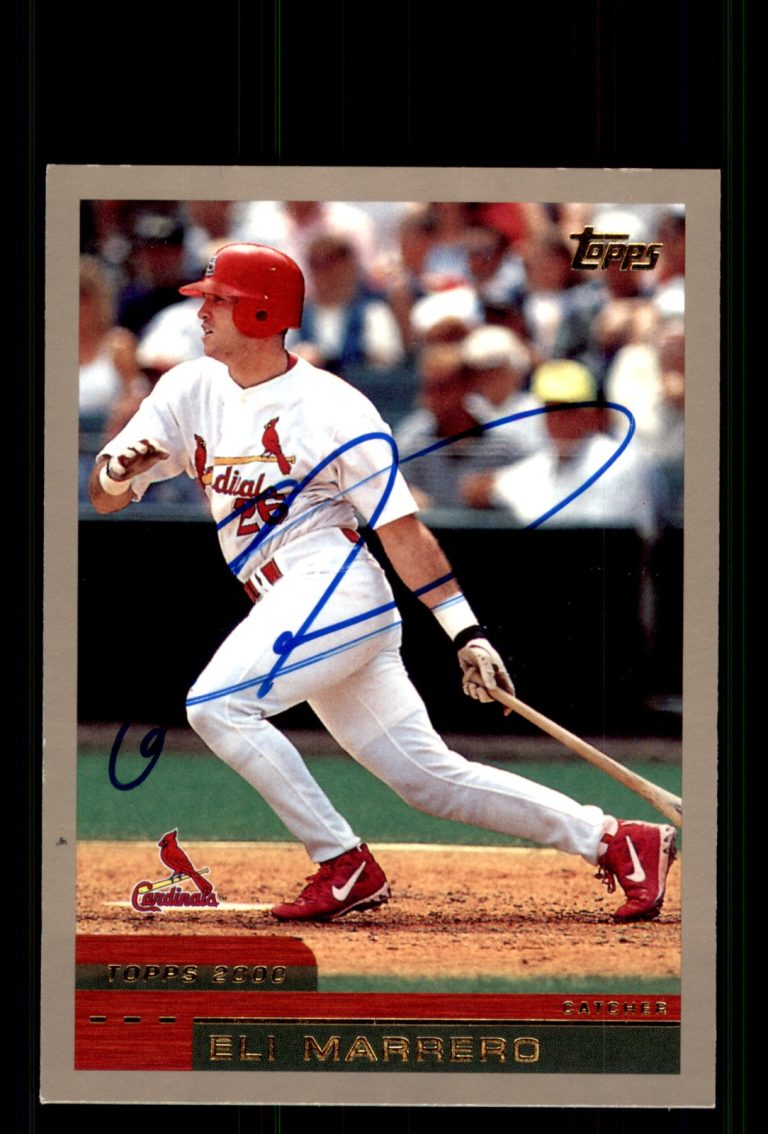 Signed Baseball Card Auto Eli Marrero 2000 Topps #68 St. Louis Cardinals