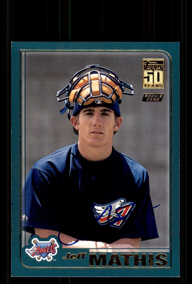 Signed Baseball Card Auto Jeff Mathis 2001 Topps Traded #T258 Angels