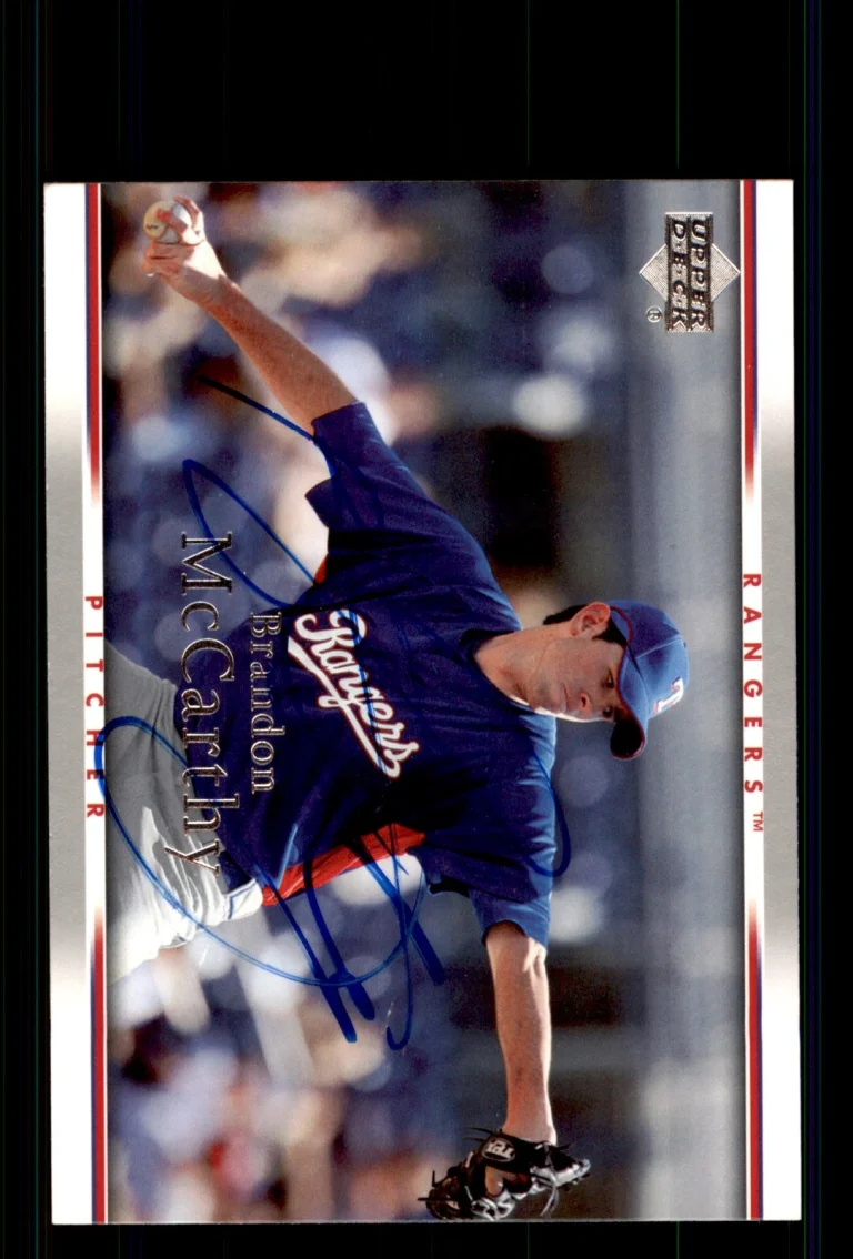 Signed Baseball Card Auto Brandon McCarthy 2007 Upper Deck #981 Texas Rangers
