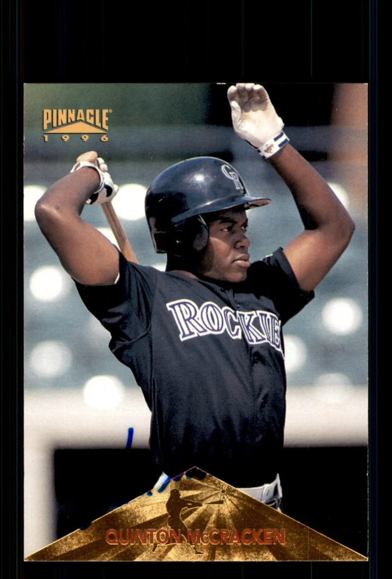 Signed Baseball Card Auto Quinton McCracken 1996 Pinnacle #391 Colorado Rockies