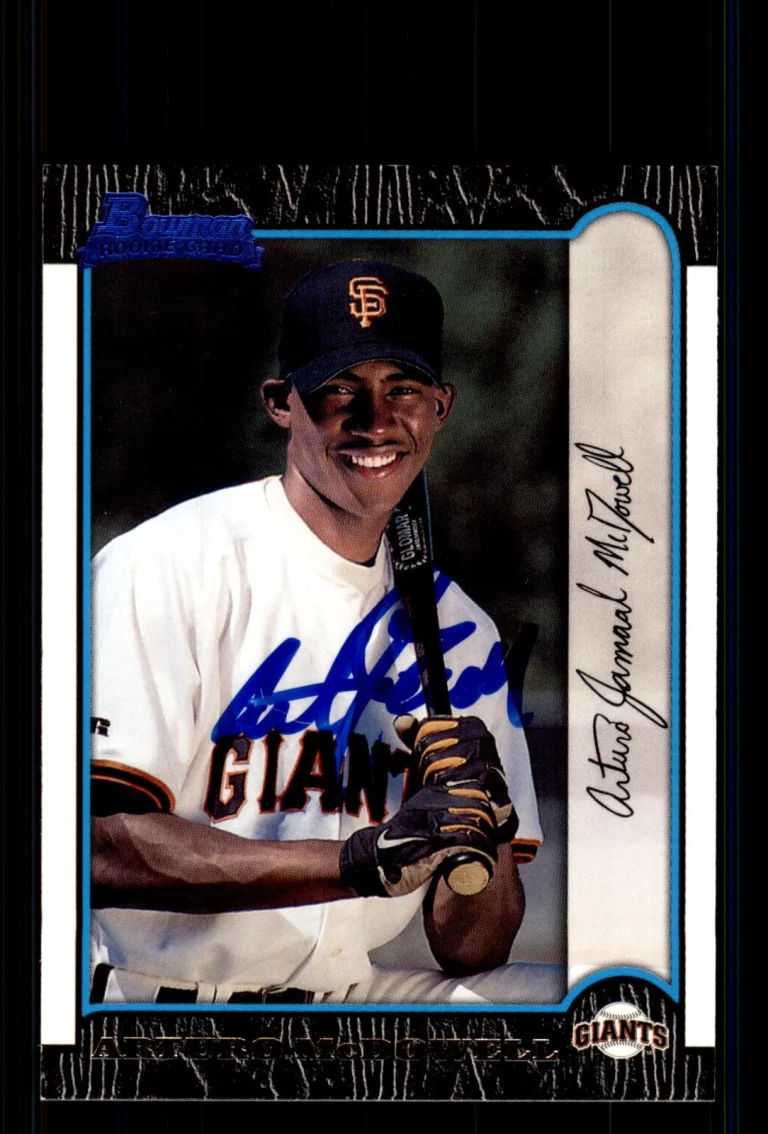 Signed Baseball Card Auto Arturo McDowell 1999 Bowman #91 San Francisco Giants