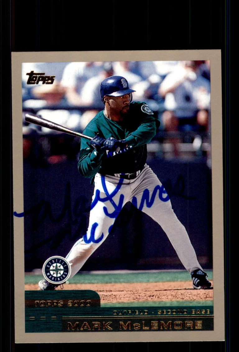 Signed Baseball Card Auto Mark McLemore 2000 Topps Traded #T95 Mariners
