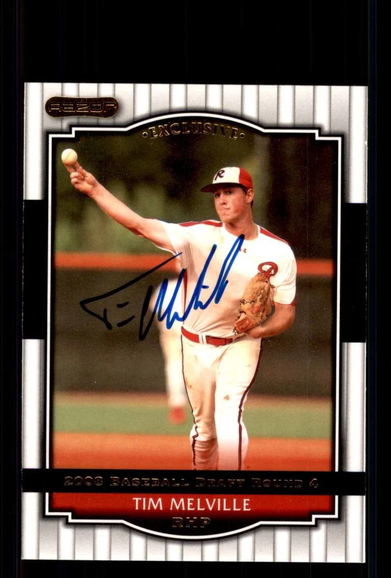 Signed Baseball Card Auto Tim Melville 2008 Razor Signature Series #44 Royals