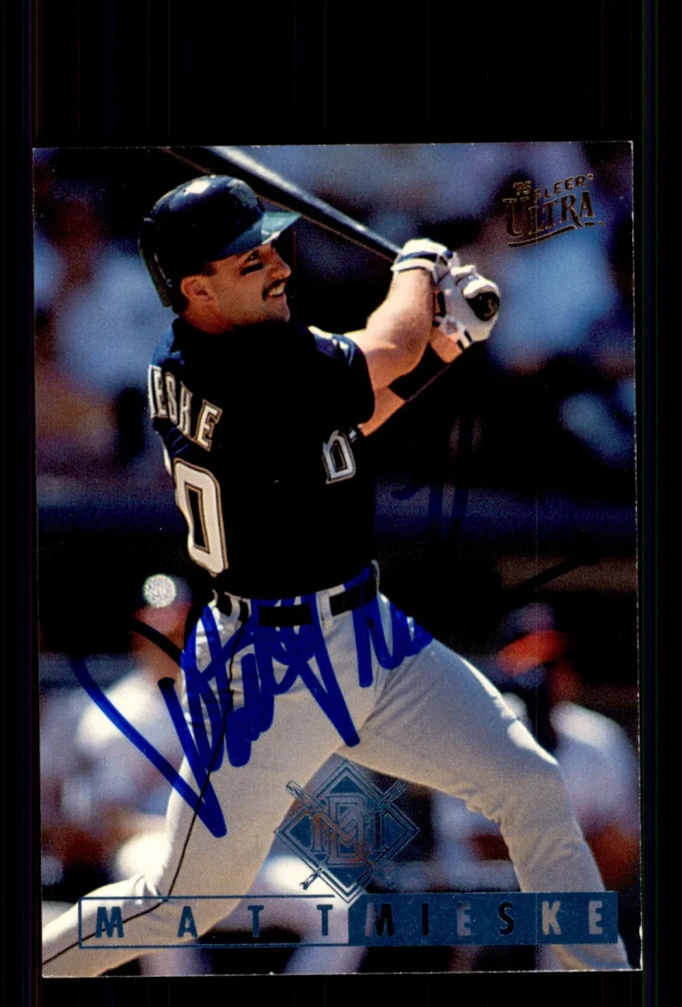 Signed Baseball Card Auto Matt Mieske 1995 Ultra #67 Milwaukee Brewers