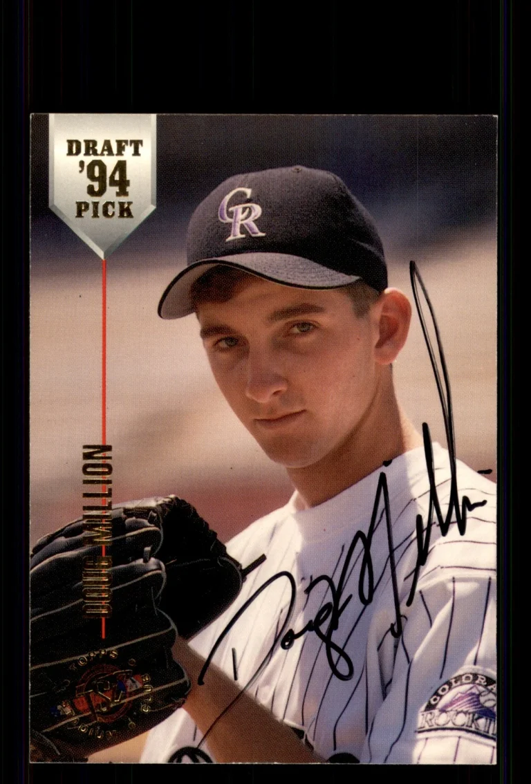 Signed Baseball Card Auto Doug Million 1994 Stadium Club Draft Picks #3