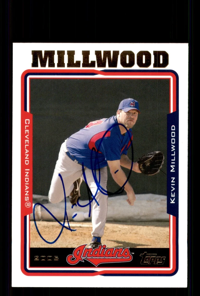 Signed Baseball Card Auto Kevin Millwood 2005 Topps #453 Cleveland Indians